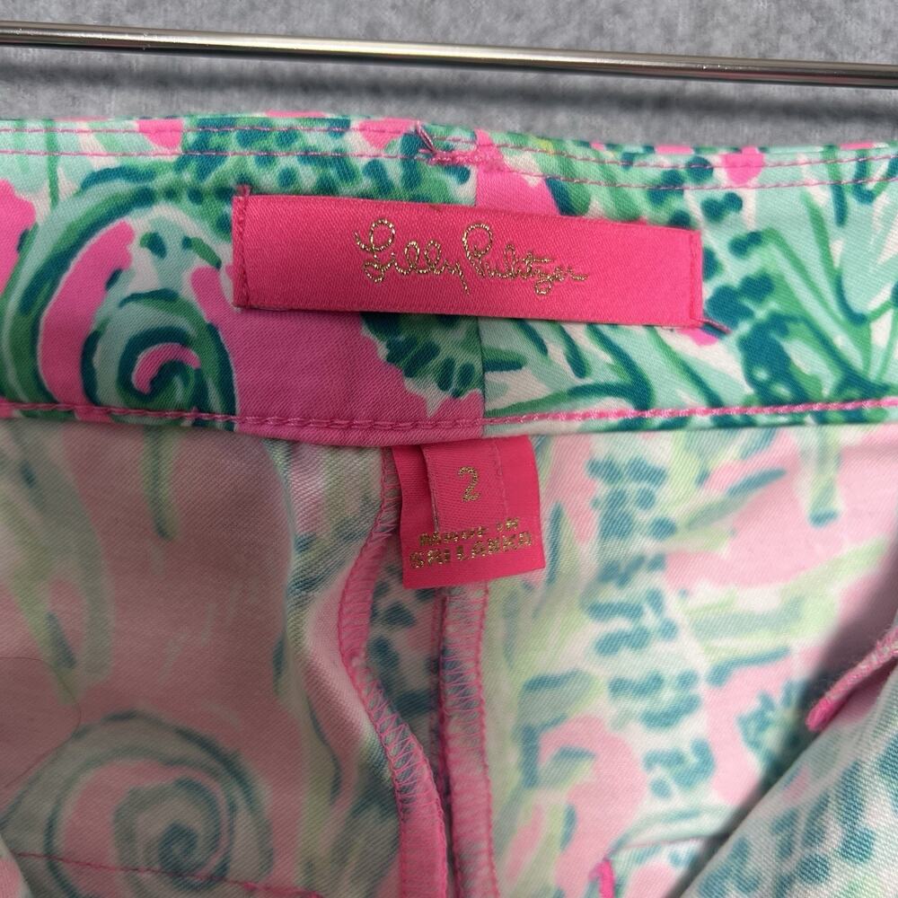 Lilly Pulitzer Kelly High Rise Skinny Ankle Pants, Sz 2 - Picture 5 of 6